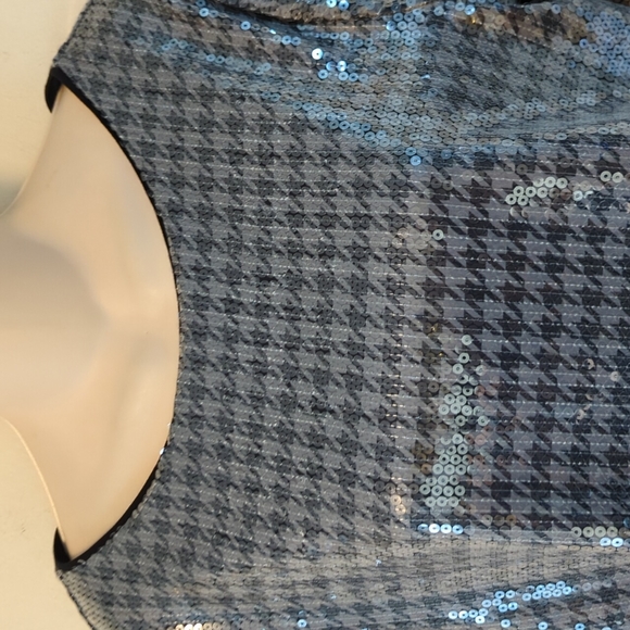 Chicos Houndstooth Sequin Tunic M - Picture 10 of 16
